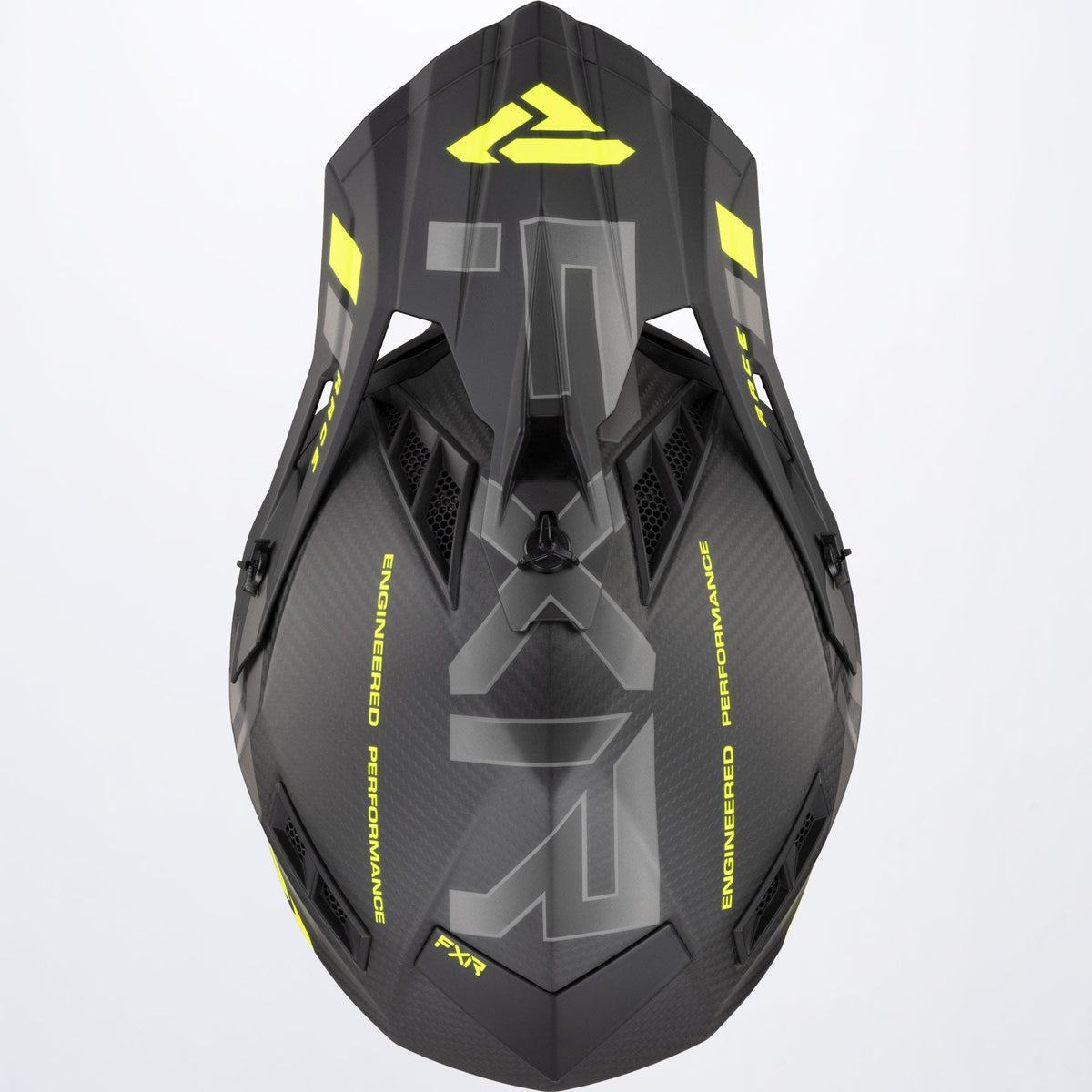 FXR Helium Carbon Skoterhjälm med Quick Release Buckle