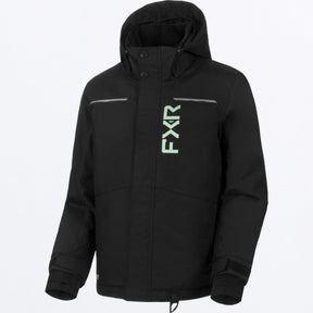 FXR Junior Kicker Skoterjacka i svart/Lt. Sage