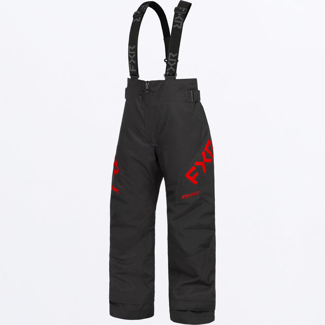FXR Child Clutch skoterbyxor för barn i svart/röd