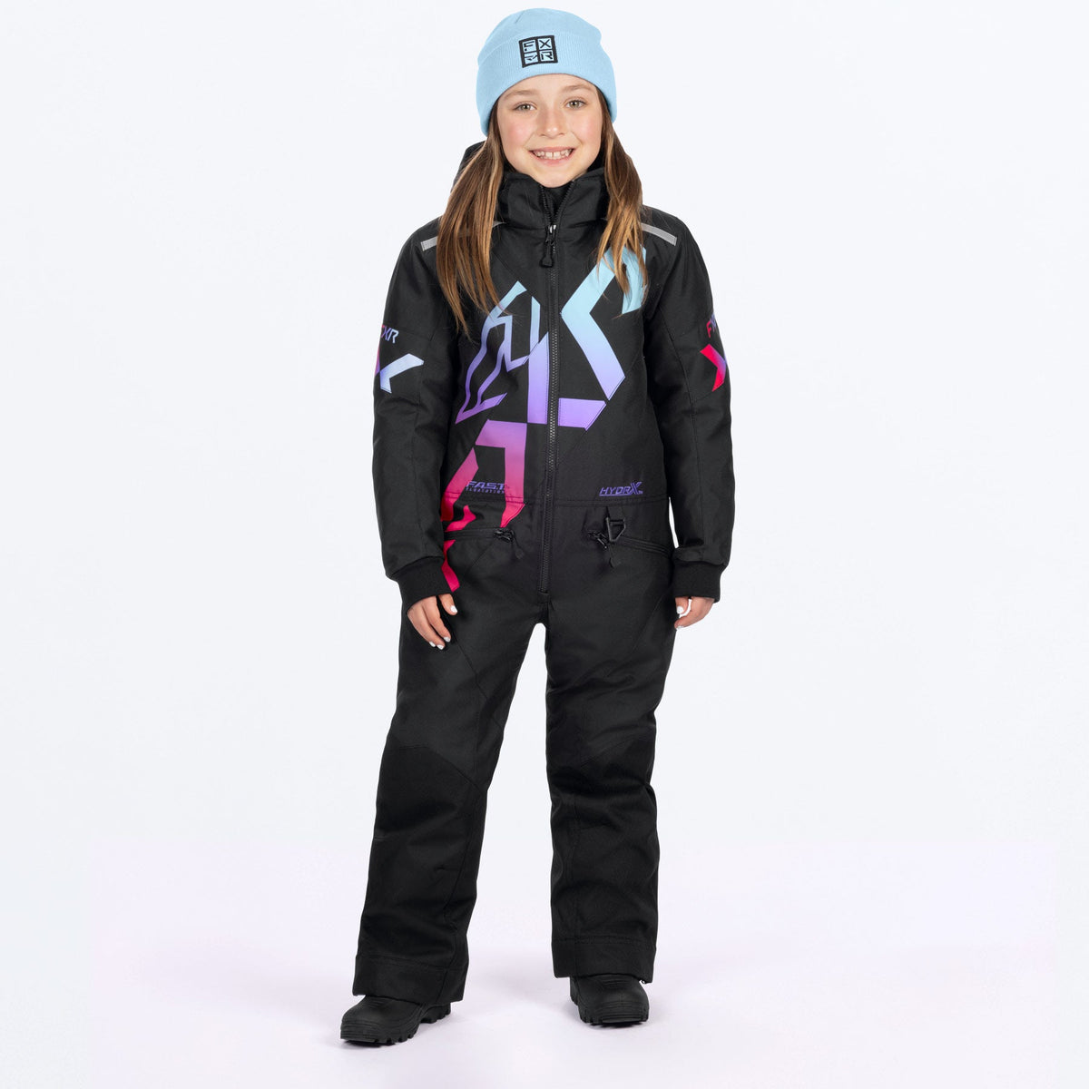 FXR Barn Cold Cross CX Skoteroverall i svart/Twilight