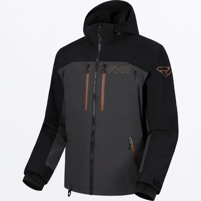 FXR Herr Helium Pro 3-in-1 Skoterjacka i svart/Asphalt