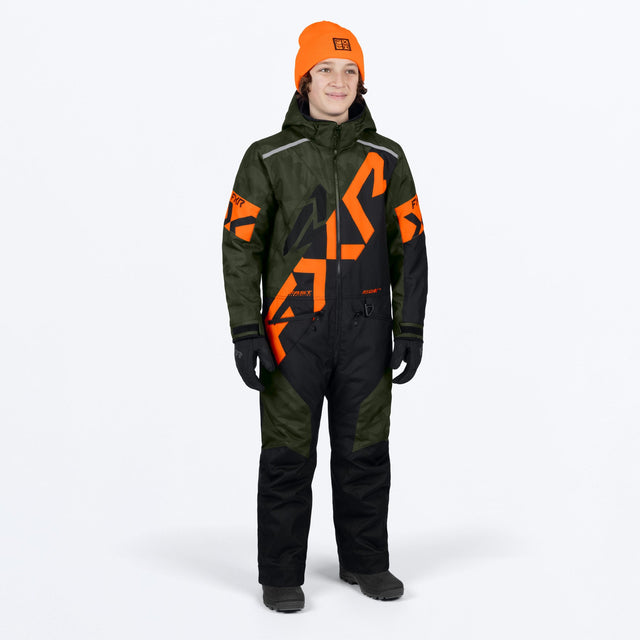 FXR Junior Cold Cross CX Skoteroverall i Army Camo/orange