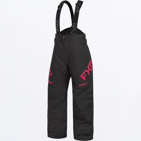 FXR Child Clutch skoterbyxor för barn i svart/Razz
