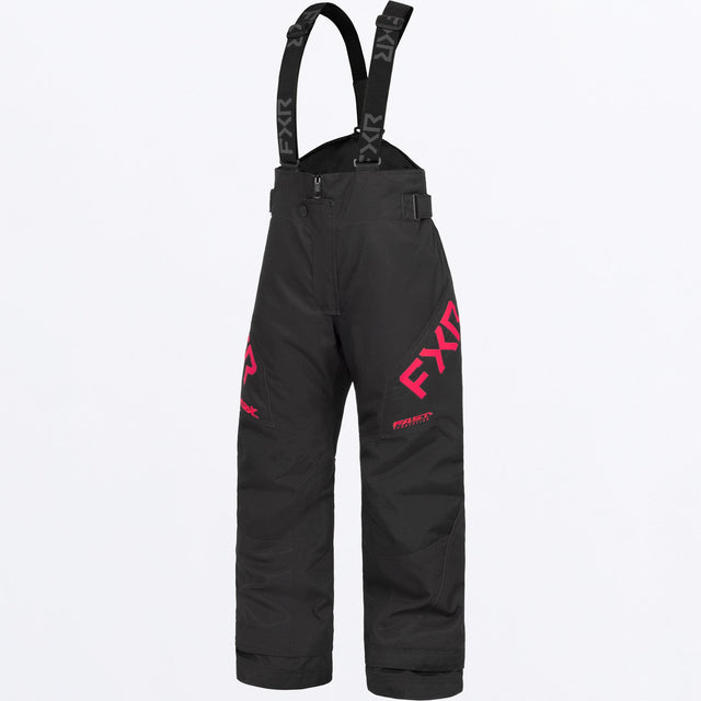 FXR Child Clutch skoterbyxor för barn i svart/Razz