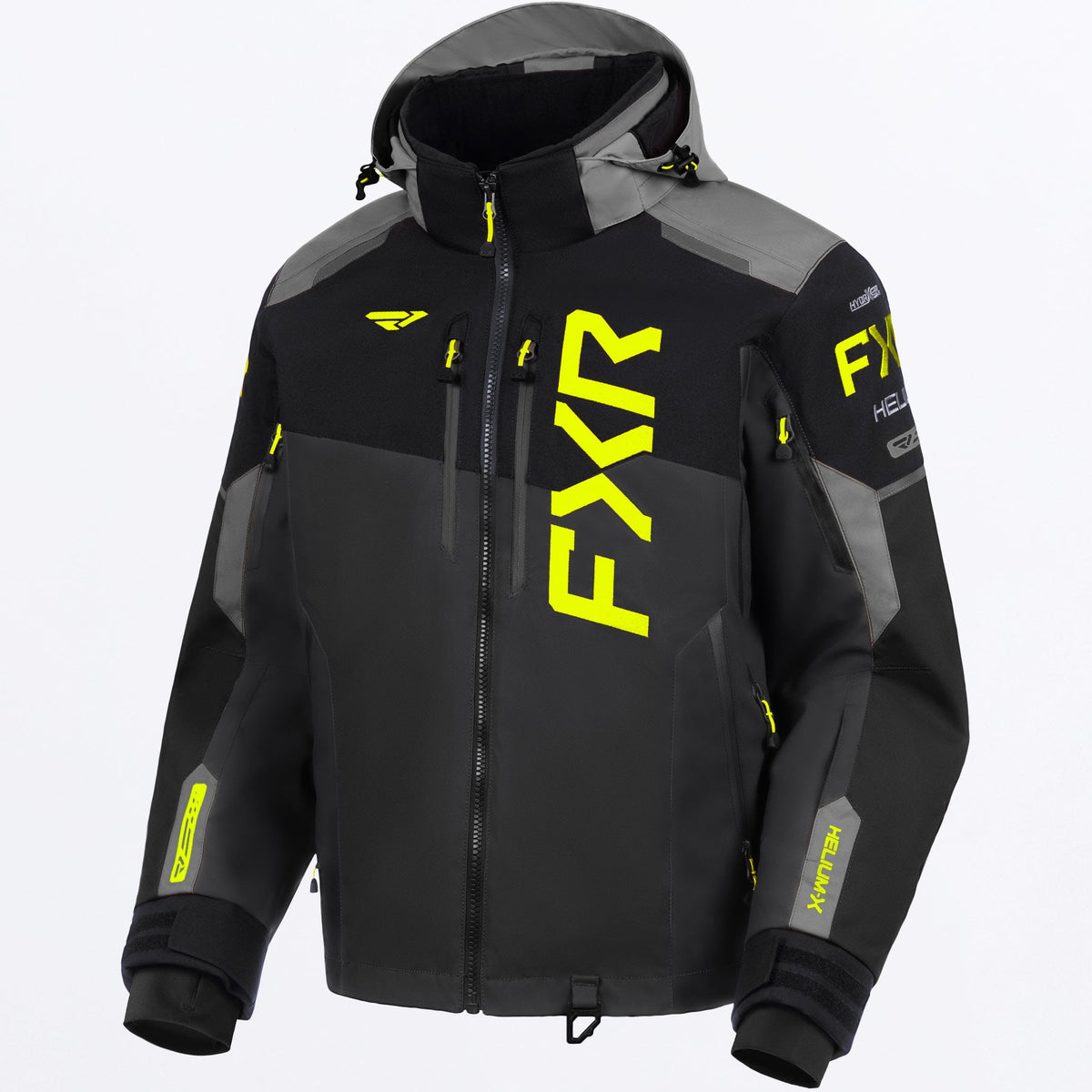 FXR Herr Helium X 2-in-1 Skoterjacka i Asphalt/Ti/Hi-Vis