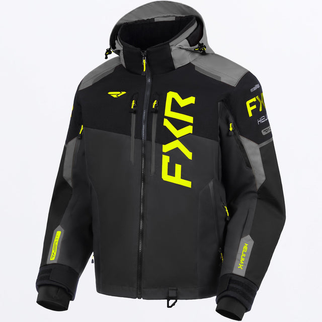 FXR Herr Helium X 2-in-1 Skoterjacka i Asphalt/Ti/Hi-Vis
